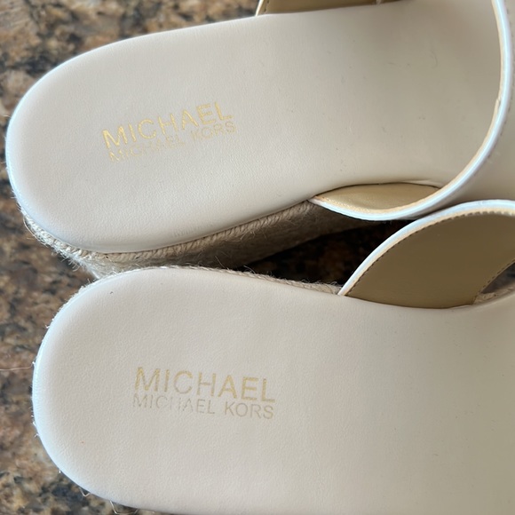 SOLD Michael Kors Cream Mid Wedge. New in Box - Picture 10 of 10